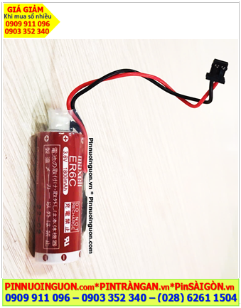 Maxell ER6C (Zắc DF1.35); Pin nuôi nguồn PLC Maxell ER6C Lithium Thyonyl Chloride 3.6v AA1800mAh
